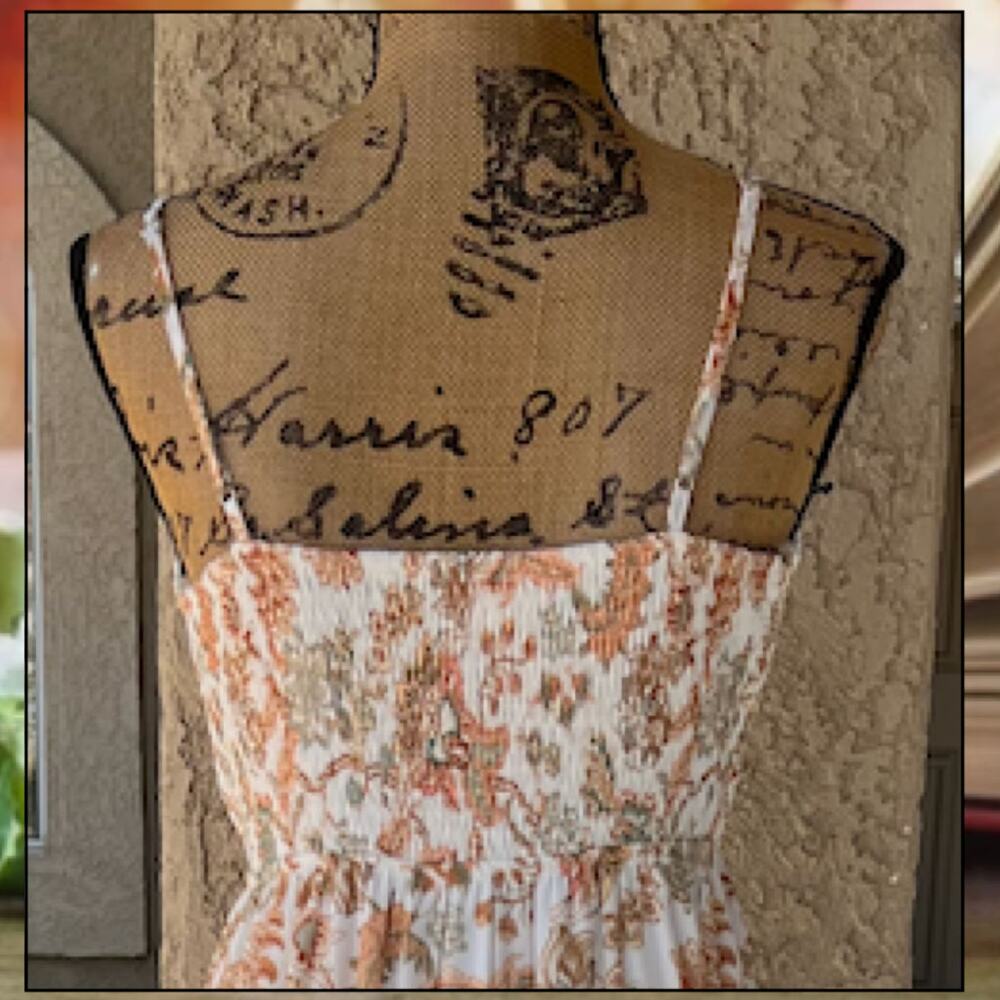 Flying Tomato Crochet Top Detail Floral Print Combo Maxi Dress Size M - Picture 10 of 13